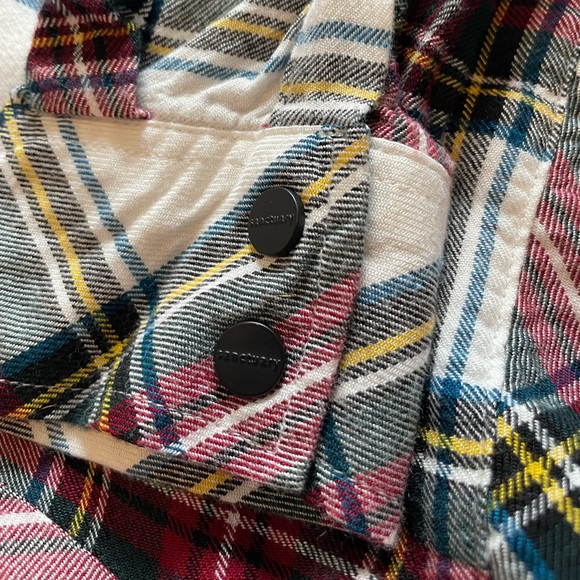 Sanctuary Comfy Plaid Button down Shirt - Red, Green, Cream - Picture 5 of 11